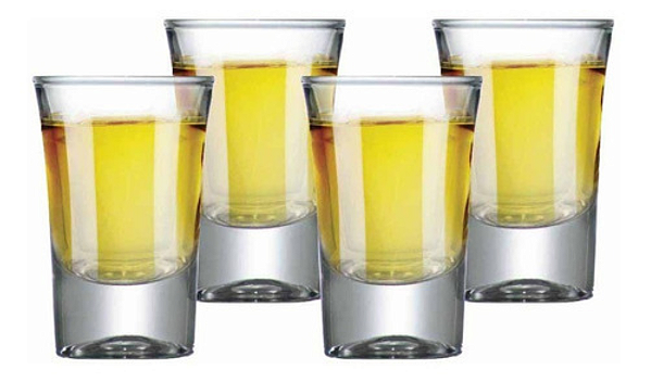 Conjunto Jogo Copos Dose Cachaça Tequila Shot Vidro 40ml 4pc