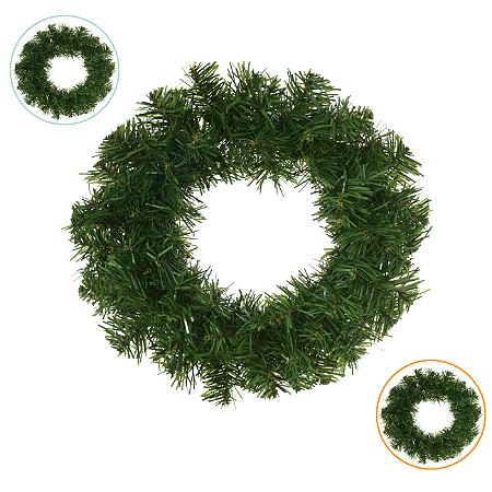 Guirlanda Aramada Natalina Volumosa Verde 30 Cm Com 70 Galhos