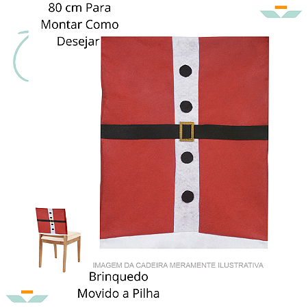 Capa De Cadeira De Natal Tecido Feltro Roupa Do Papai Noel