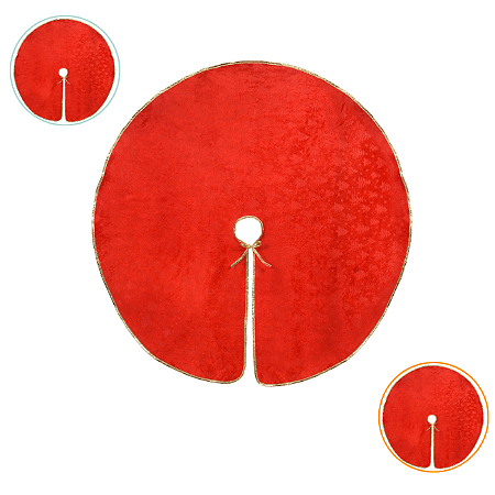 Saia Para Árvore Natal De Veludo Papai Noel 60cm Enfeite Natalino