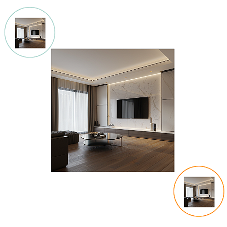 Espelho Quadrado Slim 30cm De Diametro Não Bambeia