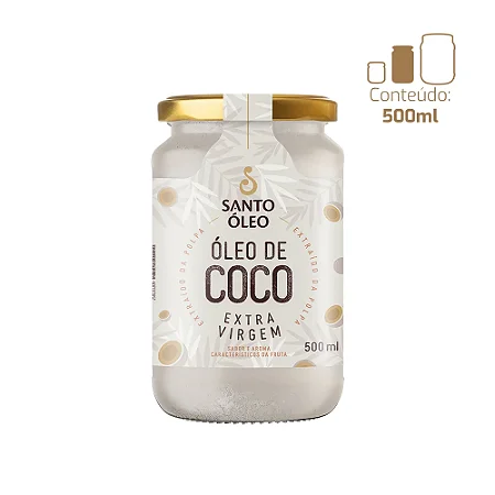 Oleo de Coco Extra Virgem Polpa 500ml Santo Óleo
