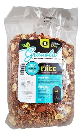 Granola Sem Gluten Amêndoa e Semente de Abóbora 400gr Terra dos Grãos