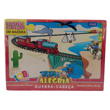 QUEBRA-CABEÇA TREM DA ALEGRIA CONTEM :35PÇS