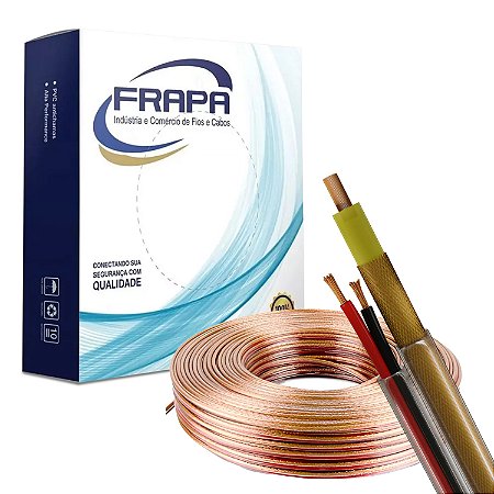 CABO COAXIAL 4MM CRISTAL + BIP 26 AWG - ALUMÍNIO COBREADO - 50M