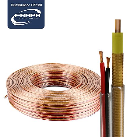 CABO COAXIAL 4MM CRISTAL + BIP 26 AWG - ALUMÍNIO COBREADO - 500M