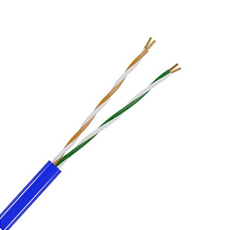 CABO CFTV 2 PARES TORCIDOS CCA 0,51MM  AZUL 300M