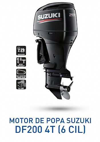 MOTOR DE POPA DF SUZUKI 200 HP TX  4 TEMPOS ( 6 CILINDROS )