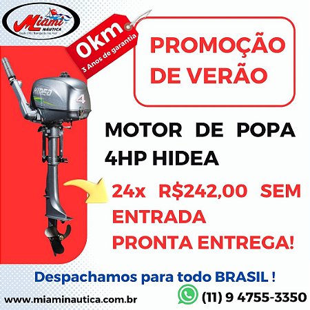 MOTOR DE POPA HIDEA 4 HP