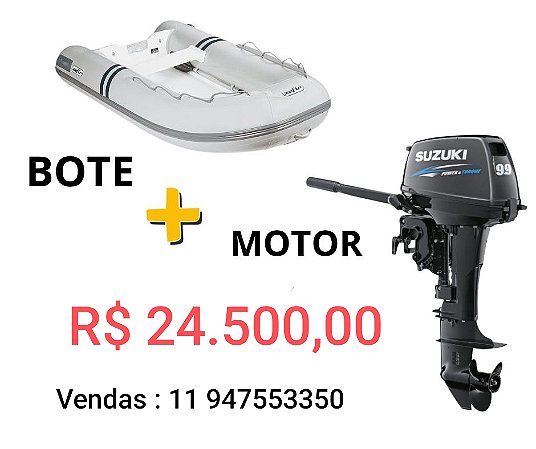 Bote Inflavel Zefir Wind 280 + Suzuki 9.9 Hp Okm 2025