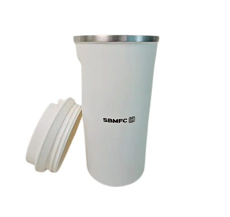 Copo Térmico SBMFC de inox 500ml - Branco