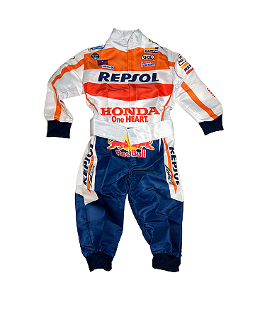 Macacão Infantil Fantasia - Moto GP Repsol