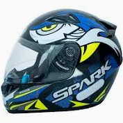 Capacete Spark Dragon - EBF - PFO/Azul