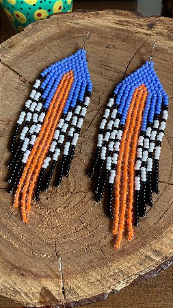 Brinco Ayo Azul e Alaranjado