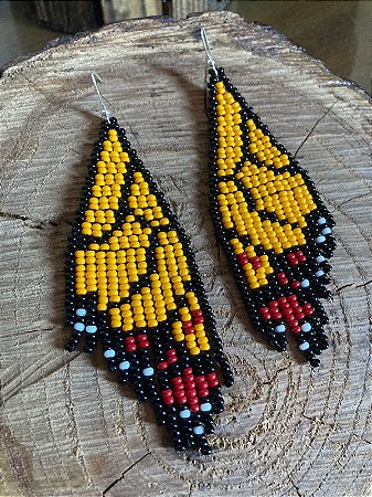 Brinco Pétalas de Borboleta Amarela