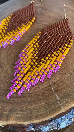 Brinco Lélia - Marrom