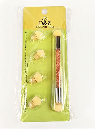Kit de Pincel Esponja para decoração Degrade Metalico D&Z - Livre Atacado