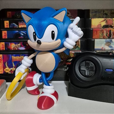 Sonic Clássico em Impressão 3D Premium 15,5 cm