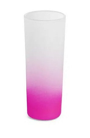 Copo Descartável Jateado Rosa Fluor, 400 ml.