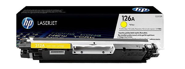 Toner Original HP CP1025 CP 1025 CE312 CE312A M175A HP 126A - Cartucho HP CE312AB - Amarelo