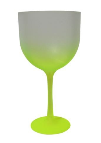 Taça Gin Happy 550ml Degradê Amarela Neon