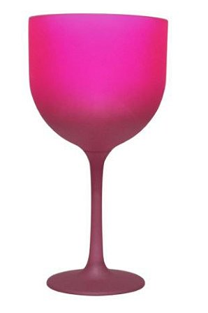 Taça Gin Happy 550ml Degradê Bicolor Rose Gold com Pink