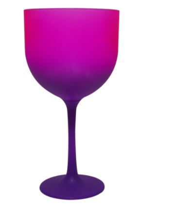 Taça Gin Happy 550ml Degradê Roxo com Pink