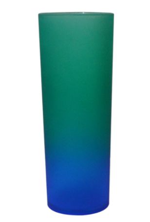 Long Drink Premium 340ml Degradê Bicolor Azul com Verde Escuro
