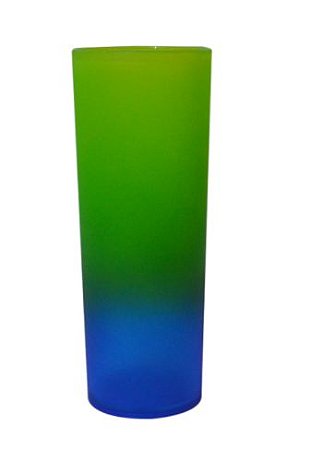 Long Drink Premium 340ml Degradê Bicolor Azul com Verde Neon