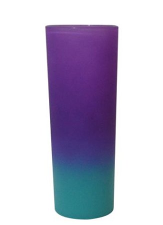 Long Drink Premium 340ml Degradê Tiffany Com Roxo