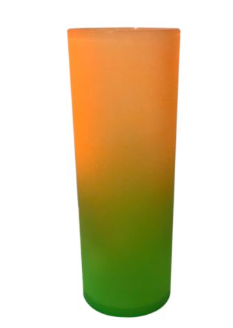 Long Drink Premium 340ml Degradê Bicolor Verde Com Laranja