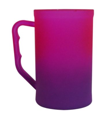 Caneca Chopp 500ml Degradê Bicolor Roxo com Pink