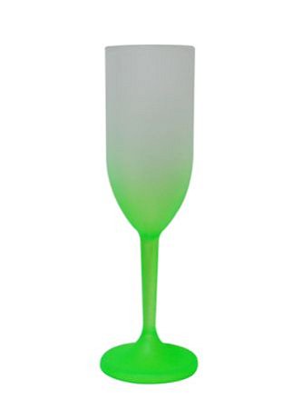 Taça Champanhe 190ml Degradê Verde Neon