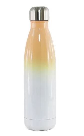 Garrafa Térmica para Sublimação Bicolor Laranja com Parede Dupla - 500ml