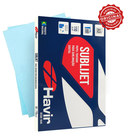 Papel Sublimático, A3 Havir Fundo Azul Havir 110gr, Pct100 Fls