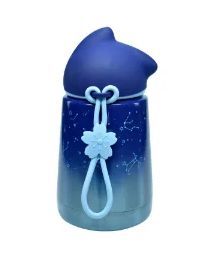 Garrafa Térmica Tampa Gatinho Baby com Parede Dupla Azul infantil - 300ml