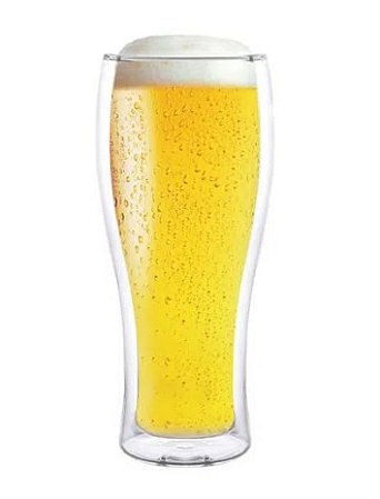Copo de Vidro Cristal Double Wall Elegance de Cerveja para Sublimação - 400ml