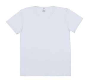 Camiseta Branca Para Sublimação Soft Touch de Poliéster Importada Unissex