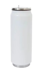 Lata Térmica para Sublimação em Aço Inox Branca com Parede Dupla - 500ml