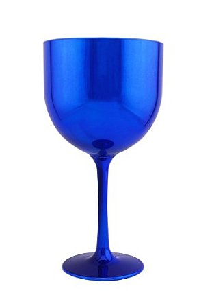 Taça Gin Happy 550ml Metalizado Azul