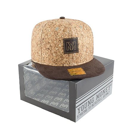 BONE ABA RETA YOUNG MONEY SNAPBACK CORTIÇA BRUKSKIN