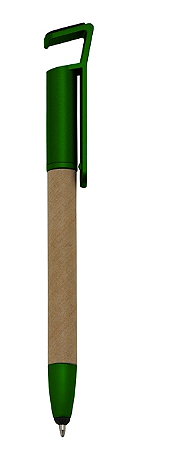Caneta Ecológica Touch com Suporte Verde 708P