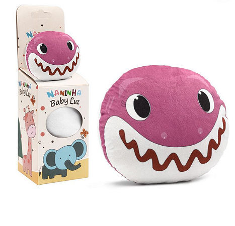 Kit Naninha de Plush com Almofada para sublimação - Tubarão