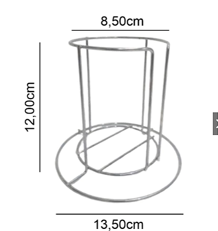 Suporte Aramado de Metal para Torre de Canecas Live - 2 uni - 180ml - Xícara - Apenas o Suporte