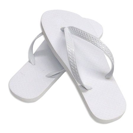 Chinelo Branco Com Tecido Poliester Para Sublimação 39/40