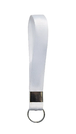 Chaveiro de Cordão Branco para Sublimação - 15cm