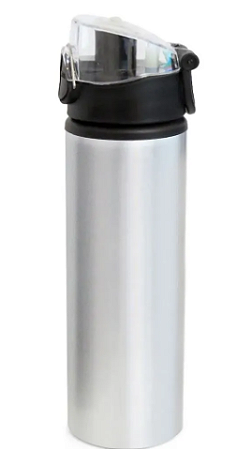 Squeeze de Alumínio Prata Big Mouth com Tampa de Acrílico para Sublimação - 750ml