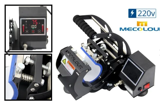 Prensa Térmica de Caneca Touch Screen Preta Mecolour - 220v
