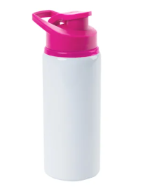 Squeeze Garrafa Com Tampa E Alça Rosa de 600ml Para Sublimação