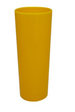 100 Copo Long Drink capacidade de 330ml Amarelo Leitoso para Transfer Laser ou Serigrafia